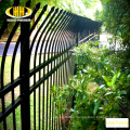 Security bent top steel tubular fence for villas